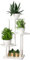 Infant Shining 4-Tier Plant Stand Indoor Tall Metal Corner Shelf for Multiple Plants, Plant Shelf Suitable for Garden, Balcony, Living Room, Bedroom (4 Tier-White&White)