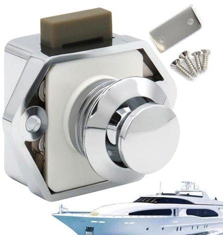 Veeteah Push-Schrankschlösser für Wohnmobile, Push-Riegel für RV-Schubladen, Schnellverschluss, RV-Fach-Drucktürverschlüsse, LKW-Werkzeugkastenschloss als Ersatz für Möbelbeschläge