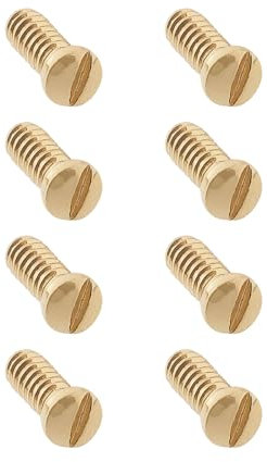 LT Easiyl 8 Stück 3,0 X 1,0 Mm Edelstahl-Schrauben für die Rückseite der Uhr Schlitzschrauben Uhrenreparaturschrauben Kompatibel mit Cartier W69005Z2-Uhren (Gold)