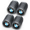 Legierung Auto Ventilkappen für BMW X1 X3 X7 X5 X6 1 3 5 6 Series Z4 7 M Series,4pcs Ventilkappen Auto Reifen Ventilkappe, Auto Reifen Luftabdeckungen Staubkappen, schwarz