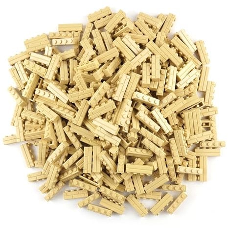 Lego® 1 x 4 mattoni beige chiaro 100 pezzi – Costruisci capolavori dal fascino naturale