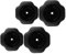 KICHOUSE 4 Pezzi Accessori per più manopole Maniglia Resistente Calore del Coperchio della pentola a Pressione Coperchio fornello plastica Black