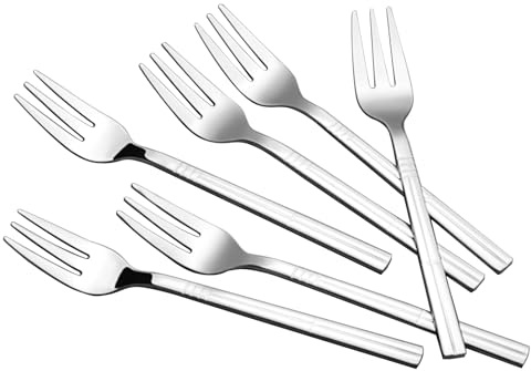 Saedy Stainless Steel Cake Fork, 12 Pieces Pastry Forks Set for Home, Cafe, Restaurant, Party, 13.5 cm