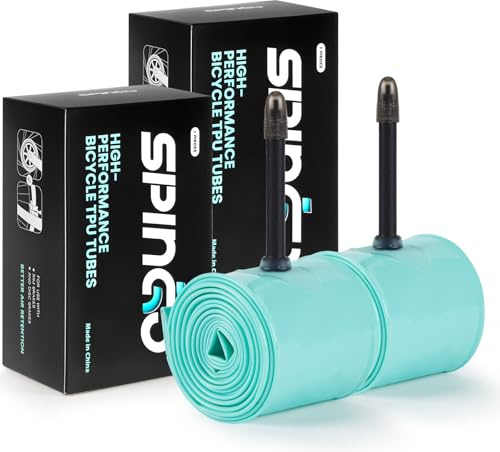 SPINGO TPU Schlauch MTB 29 Zoll/ 27.5 Zoll/ 26 Zoll TPU Fahrradschlauch 2 Pack Ultraleicht Schlauch mit Presta Ventil 48mm (MTB 27.5 X 2.1-2.5)