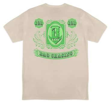 Baseball Lifestyle 101 Bag Chaser Youth Tee for Boys - Tan, Soft 60/40 Blend, Breathable, Side-Seamed, Size Youth Medium