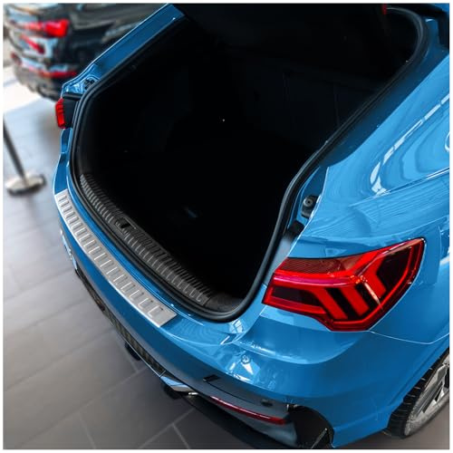 teileplus24 Ladekantenschutz passend für Audi Q3 F3 Sportback 2019-2025 | Aluminium Passgenau vorinstalliertes Montageband Reinigungstuch Rostfrei