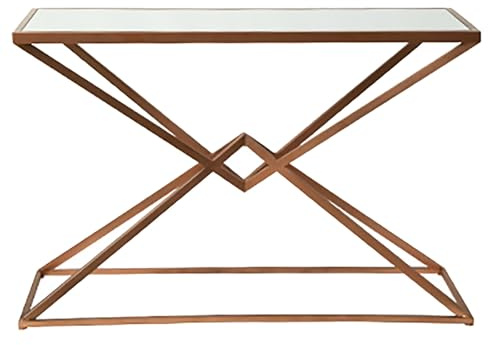 ZPRYZHD Console Moderne, Table D'entrée Étroite, avec Plateau en Verre Trempé et Structure Robuste, Idéale pour Le Salon, Le Couloir ou la Chambre