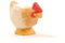 Ostheimer 13132 Huhn ocker stehend aus Holz Höhe 4cm