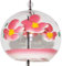 Carillon à vent japonais en verre peint à la main Fleur Rose