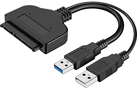 EkoBuy USB 3.0 to 2.5 inch SATA III Hard Drive/SSD Adapter with SSD Optimized UASP Support Cable Backward USB 2.0 USB 3.0 Compatible with Windows 10/8/7, Mac OS, Linux
