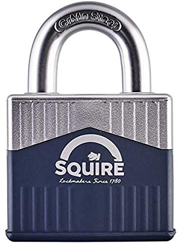 Henry Squire Warrior High-Security Open Shackle 5 Pin Cylinder Padlock, 55 mm (Length) x 34 mm ((Width))