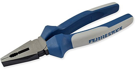Ferrestock Universalzange 200 mm mit 2-Material-Griff, verchromt und blau