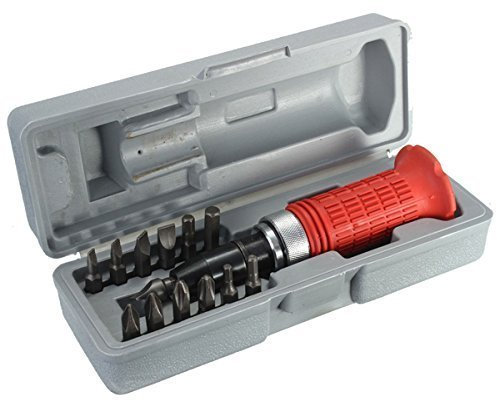 Eidoct 14pcs Heavy Duty Manual Impact Screwdriver Driver Bits Slotted Tool Set Kit