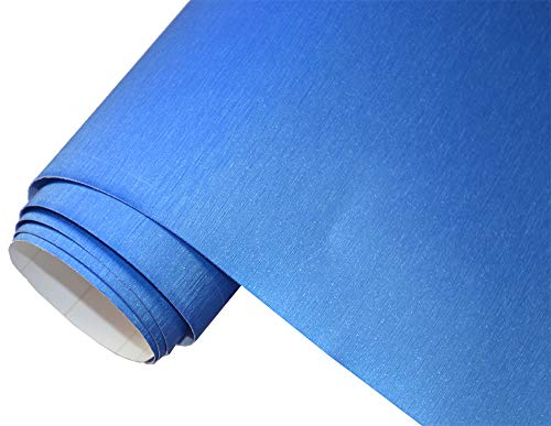 Neoxxim 24,3€/m2 Autofolie GEBÜRSTET ALU BLAU Brushed 30 x 150 cm Luftkanalfolie