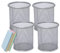 Qualsen 4er Stiftebox Schreibtisch Organizer - Schlicht und elegant - Metallic Silber
