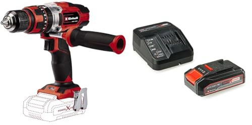 Einhell Perceuse Visseuse à percussion sans fil TE-CD 18/48 Li-i-Solo Power X-Change (Li-ion, 18V, Couple 48 Nm) avec Chargeur et Batterie 2,5Ah