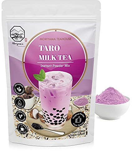 Taro Bubble Milk Tea Instant 3in1 Powder Mix - 1kg (33 Drinks) | for Boba Tea, Milkshake, Blended Frappe and Bakery | Authentic Taiwan Recipe | Zero Trans Fat, No Preservatives | by Moriyama Teahouse