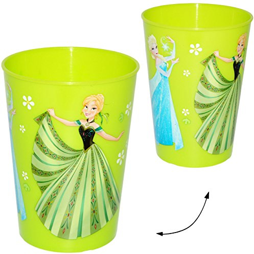 alles-meine.de GmbH 10 Stück Trinkbecher/Becher - Frozen - die Eiskönigin - grün - 280 ml - auch als Zahnputzbecher/Malbecher - Küche Essen Kind - völlig unverfroren Pr..