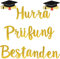 Prüfung Bestanden Girlande Banner Hängende Deko Gratulation mit Graduierungshut Gold Graduierung Abschlussfeier Graduation Party Deko von Studium Universität Hochschule Abitur