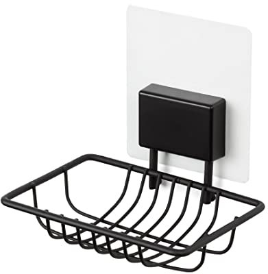Compactor - Porte-Savon Mural adhésif sans perçage pour Cuisine et Salle de Bain, Coloris Noir Mat, Porte éponge évier