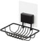 Compactor - Porte-Savon Mural adhésif sans perçage pour Cuisine et Salle de Bain, Coloris Noir Mat, Porte éponge évier