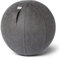 VLUV BOL Vega Sitzball, ergonomisches Sitzmöbel für Büro und Zuhause, Farbe: Dark Grey, Ø 60cm - 65cm, Bezug aus veganem Kunstleder, robust und formstabil, mit Tragegriff