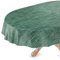 ANRO Tischdecke abwaschbar Wachstuch Wachstuchtischdecke Gartentischdecke Leinen-Optik Pflegeleicht Wasserabweisend 200 x 140 cm (Oval) Grün Schnittkante