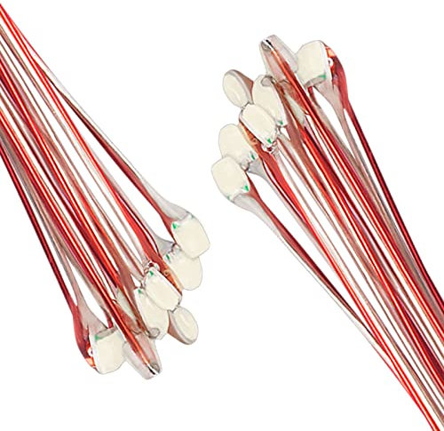 DiCUNO 20Pcs. vorverdrahtet Mikro LED Dioden 16CM, 0805 SMD gelötete Mini LED Leuchtdiode mit Schützhülle aus Klebstoffe für Modelbau, Lichtprojekt, Handarbeit, Orange