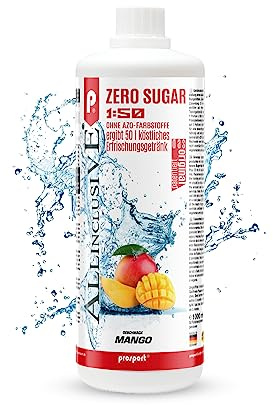 Prosport Allinclusive® Mango 1000ml – ZERO SUGAR Sirup mit Vitaminen – Premium Getränkekonzentrat 1:50 – Ohne Zucker, Aspartam & Azofarbstoffe – Perfekt für Wassersprudler