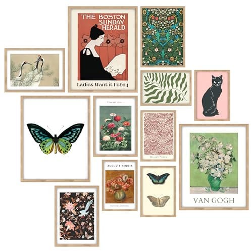 97 Decor Maximalist Eclectic Home Decor - Wall Art Prints Set for Bedroom, Contemporary Art Museum Gallery (UNFRAMED)