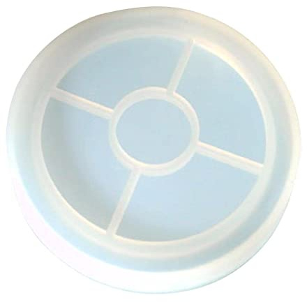 Zalati Moule en Silicone pour Réalisation en Résine avec Forme Ronde pour Sous-Verre en Pierre, Bijoux, Peinture et Décoration de la Maison