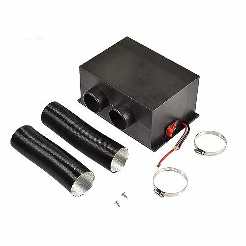 Baceyong 12V / 24V Metal Auto Defroster, 400-600W CHAUFFICATION, chauffage de voiture avec 2 prises d'air et 2 interrupteurs de vitesse