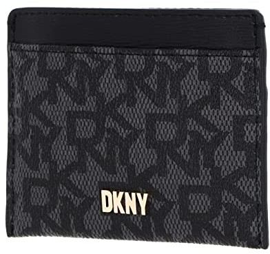 DKNY Women's Bryant Credit Coated Logo Travel Accessory-Envelope Card Holder, Black