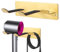 YOUGRIDDA Haartrocknerhalter Kabelhalter Haartrockner Halterung Ohne Bohren, 304 Edelstahl, Matte Finish, Wand Befestigtes Fönhalter-Gestell (Golden)