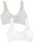 Fruit of the Loom Women's Comfort Front Close Sport Bra with Mesh Straps, Heather Grey/White, 42