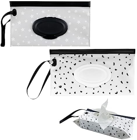 Porta Salviette Umidificate,Portabile Contenitore Salviette per Bambini,Riutilizzabile Dispenser Sacchetto,Dispenser Salviette Umidificate,Dispenser Salviette,Contenitore Salviette