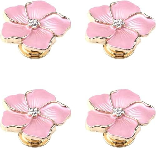 Lot de 4 Boutons de Porte Boutons de Tiroir 43mm,Poignee de Meuble Forme de fleur Boutons de Placard Pour Commode Placard Cuisine