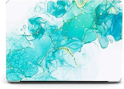 Berkin Arts compatibile con MacBook Air 15 Pollici M4 M3 M2 2025-2023 A3241 A3114 A2941 con Tastiera Cover & Proteggi Schermo Cloisonnismo Verde acqua Pelle per PC da gioco