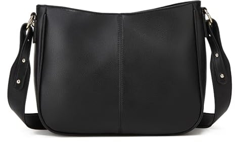 EVEOUT Vintage Umhängetasche für Damen Kunstleder Mode Mittel Einfach Schultertaschen Handtasche mit Reißverschluss