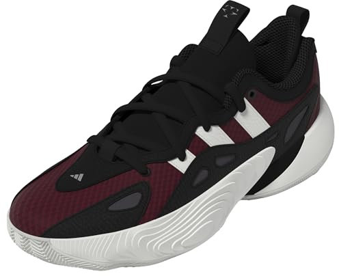 adidas Unisex TRAE Unlimited Basketball-Schuhe, Cloud White/Burgundy/Grey Three, 41 1/3 EU