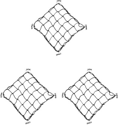 Mealoodiousmusea 3 set Kayak Deck Cargo Bungee Net With Pad Eyes and Snap Hooks Kayak Accessories