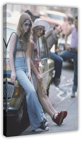AAVEDA Filmposter Taxi Driver auf Leinwand, Schlafzimmer-Dekor, Sportlandschaft, Büro, Raumdekoration, Geschenk, Rahmen-Stil, 60 x 90 cm