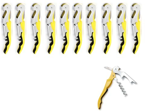 Wine Bottle Opener, Corkscrew (Yellow 10 Pieces)