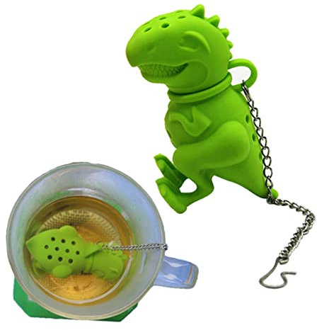 OUNONA Sustainable and Fun Silicone Dinosaur Tea Infuser Tea Strainer Filter for Tea Lovers