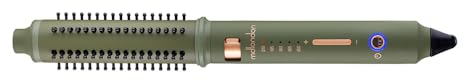 mdlondon WAVE Heated Barrel Brush (Olive Green) Hot Brush for Short Hair or Long Hair, Hot Hair Brush with 5 Heats + Retractable Bristles, Heated Round Brush - Genuine mdlondon Hair Styling Appliances