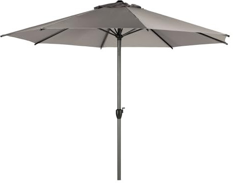 HESPERIDE Parasol 300 x 300 cm Loompa taupe gris décor jardin