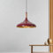 Luzarana Ufo Hängeleuchte Esstisch Nordisch aus Holz und Metall 35 cm, Hängeleuchte Esstisch, Hängeleuchte Wohnzimmer, Küchenlampe hängend E27, Hängeleuchte Bett und Wohnzimmer (Rot (Burgunder))