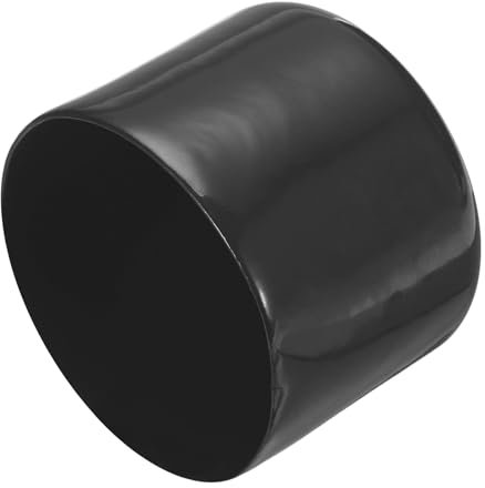 QUARKZMAN 8 Stück Gummi Endkappen 53 mm PVC Kunststoffkappe Schutzkappen Abdeckung Fußkappen für Stuhlbeine Tischbeine Möbel Schrauben Bolzen Gewinde Metallstäbe Rohr Zaunpfosten Schwarz