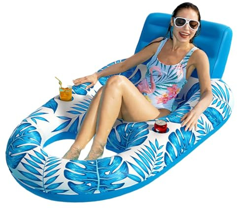 COMFOLIVING Matelas gonflable pour piscine, flotteur de piscine, flotteur d'eau extérieur, flotteur gonflable, pour l'été, flotteur de piscine, flotteur de piscine, flotteur de salon portable avec