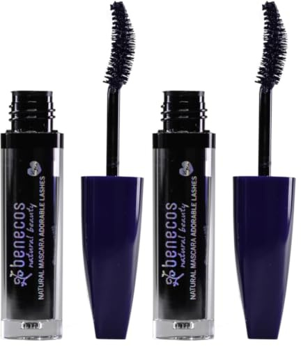 benecos - Naturkosmetik - Mascara - Adorable Lashes - ohne Duftstoffe - vegan - deep ocean (Packung mit 2)